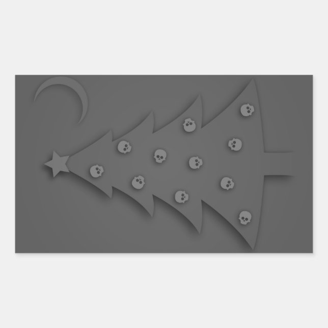 Weihnachtsbaum Rechteckiger Aufkleber (Vorderseite)