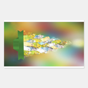 Weihnachtsbaum Rechteckiger Aufkleber