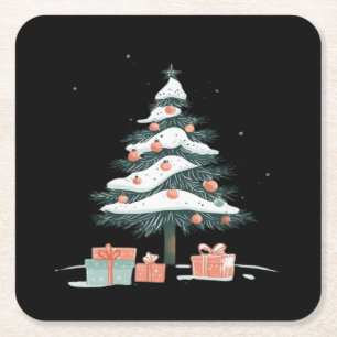 Weihnachtsbaum  rechteckiger pappuntersetzer