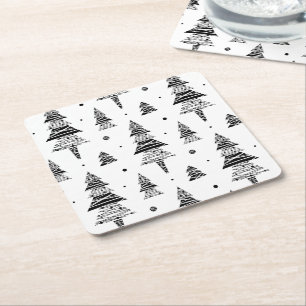 Weihnachtsbaum Rechteckiger Pappuntersetzer