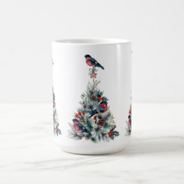 Weihnachtsbaum Red Bullfinch Kaffeetasse