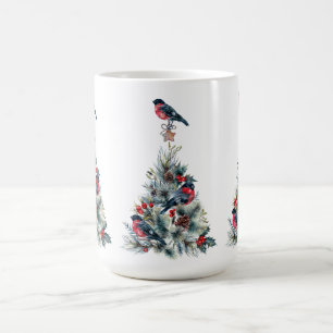 Weihnachtsbaum Red Bullfinch Kaffeetasse