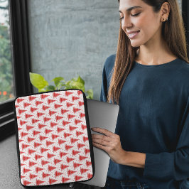 Weihnachtsbaum Red Pattern Design Laptopschutzhülle