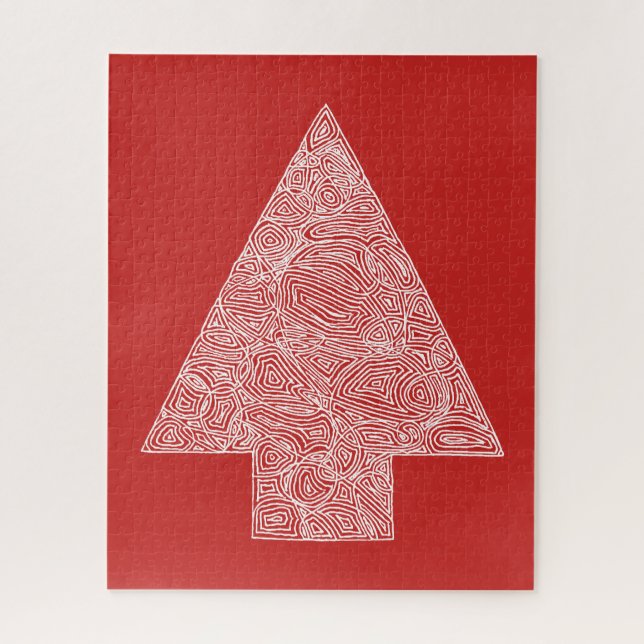 Weihnachtsbaum Red Puzzle (Vertikal)