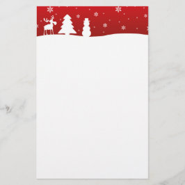 Weihnachtsbaum Reindeer Snowman Briefpapier