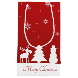 Weihnachtsbaum Reindeer Snowman Kleine Geschenktüte