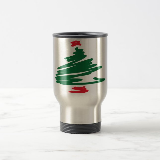 Weihnachtsbaum Reisebecher (Mittel)
