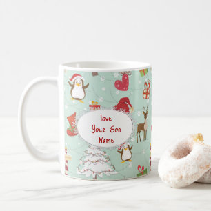 Weihnachtsbaum-Rentierelfen Kaffeetasse
