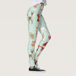 Weihnachtsbaum-Rentierelfen Leggings