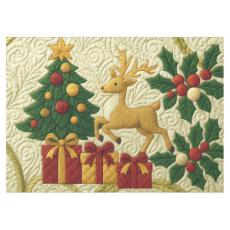 Weihnachtsbaum Rentiergeschenke gequiltet aussehen Tischdecke