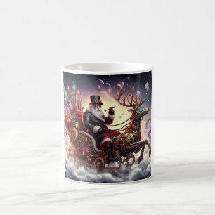 Weihnachtsbaum/Rentiersteampunkt Weihnachten/Winte Kaffeetasse