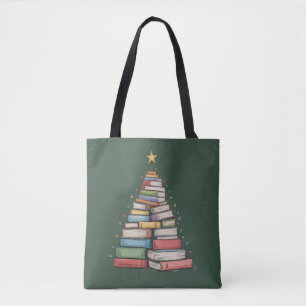 Weihnachtsbaum Retro Bücherwurm Bibliothek 