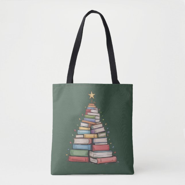 Weihnachtsbaum Retro Bücherwurm Bibliothek  (Vorderseite)