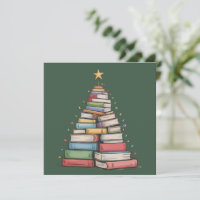 Weihnachtsbaum Retro Bücherwurm Bibliothek 