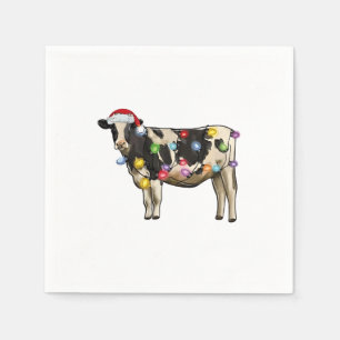 Weihnachtsbaum Rindvieh festlich Bauernhof Serviette
