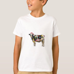 Weihnachtsbaum Rindvieh festlich Bauernhof T-Shirt