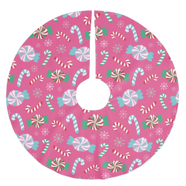 Weihnachtsbaum Rock Candy Fantasy Dream Polyester Weihnachtsbaumdecke (Vorderseite)