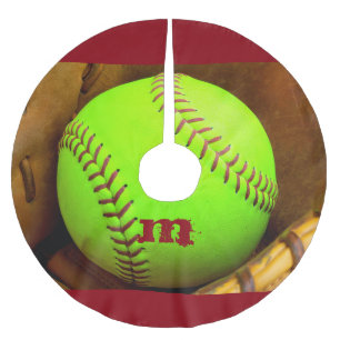 Weihnachtsbaum-Rock der Softball-gelber schneller Polyester Weihnachtsbaumdecke