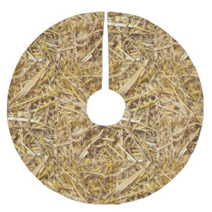 Weihnachtsbaum-Rock-Heu-Ballen-Druck Polyester Weihnachtsbaumdecke