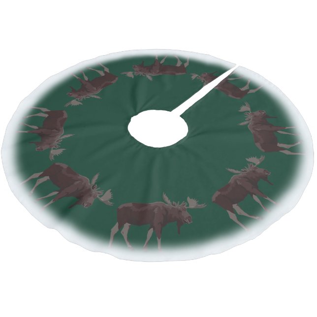 Weihnachtsbaum Rock Holiday Moose Decke Polyester Weihnachtsbaumdecke (Schrägansicht)