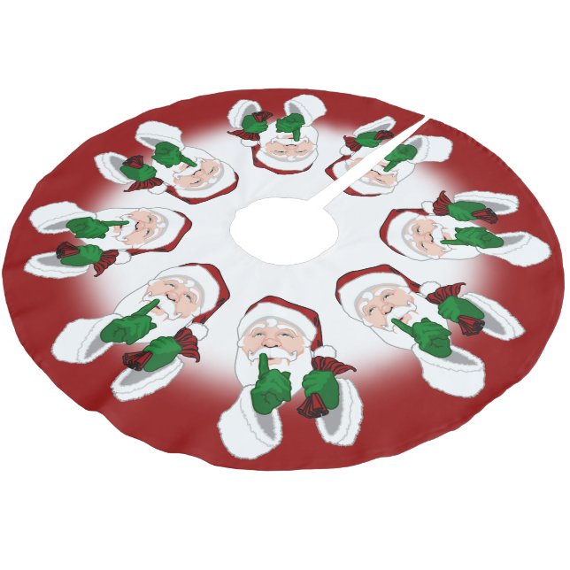 Weihnachtsbaum Rock Holiday Santa Deco Polyester Weihnachtsbaumdecke (Schrägansicht)