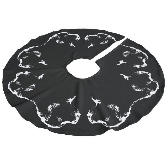 Weihnachtsbaum-Rock-Hunde Tree-Röcke Leinenimitat Weihnachtsbaumdecke (Schrägansicht)