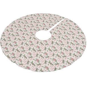Weihnachtsbaum Rock Pink Muster Polyester Weihnachtsbaumdecke