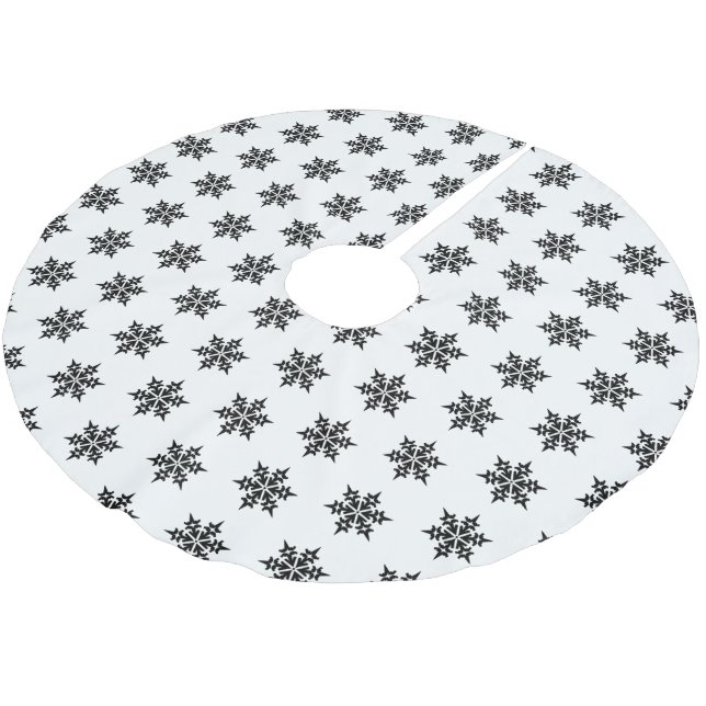 Weihnachtsbaum-Rock-Snowflakes Polyester Weihnachtsbaumdecke (Schrägansicht)