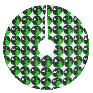 Weihnachtsbaum Rock White Dove Green Polyester Weihnachtsbaumdecke