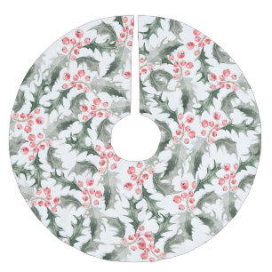 Weihnachtsbaum Röcke Festlich Heilig und Berries Polyester Weihnachtsbaumdecke