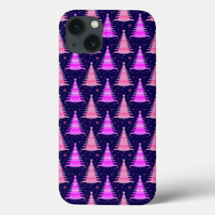 Weihnachtsbaum Rosa blaues Muster Design Case-Mate iPhone Hülle