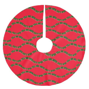 Weihnachtsbaum Rot Grün Don't Open bis Dec Polyester Weihnachtsbaumdecke
