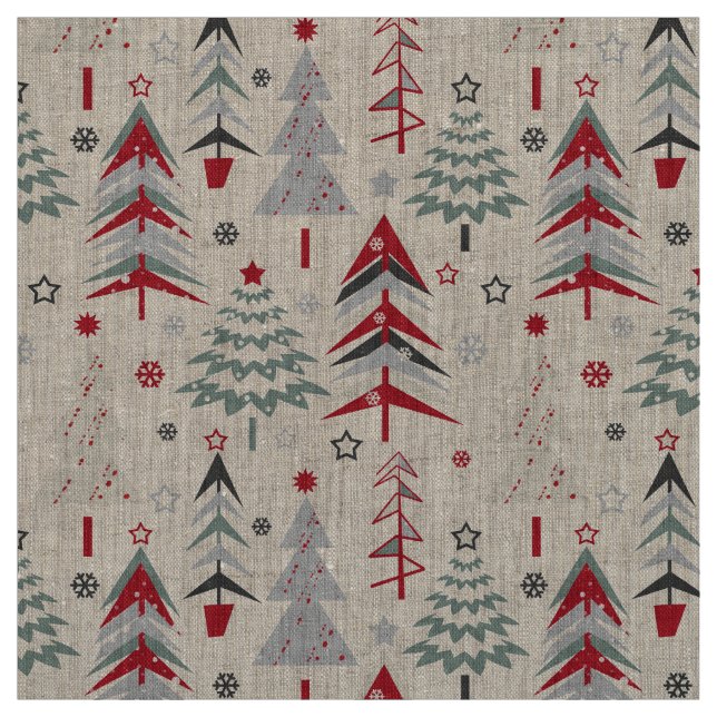 
Weihnachtsbaum. Rot, grün Stoff (Muster)