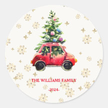 Weihnachtsbaum Roter Vintage-LKW