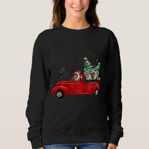 Weihnachtsbaum Rough Collie Dog Driving Xmas Truck Sweatshirt