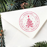 Weihnachtsbaum-Rücksendeadresse Permastempel<br><div class="desc">Erstellen Sie Ihre eigenen Weihnachten | Urlaub Rücksendeadresse selbstfarbige Briefmarke.</div>