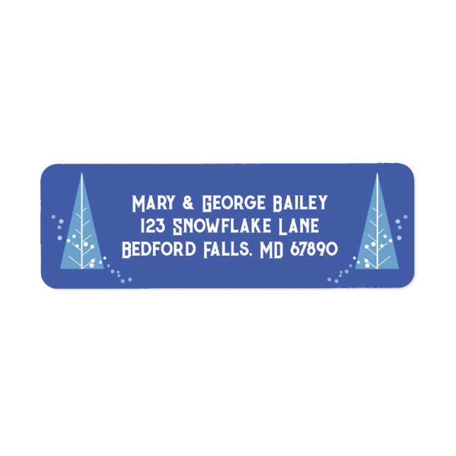 Weihnachtsbaum-Rücksendeadressen-Aufkleber (Vorne)