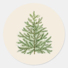 Weihnachtsbaum Runder Aufkleber