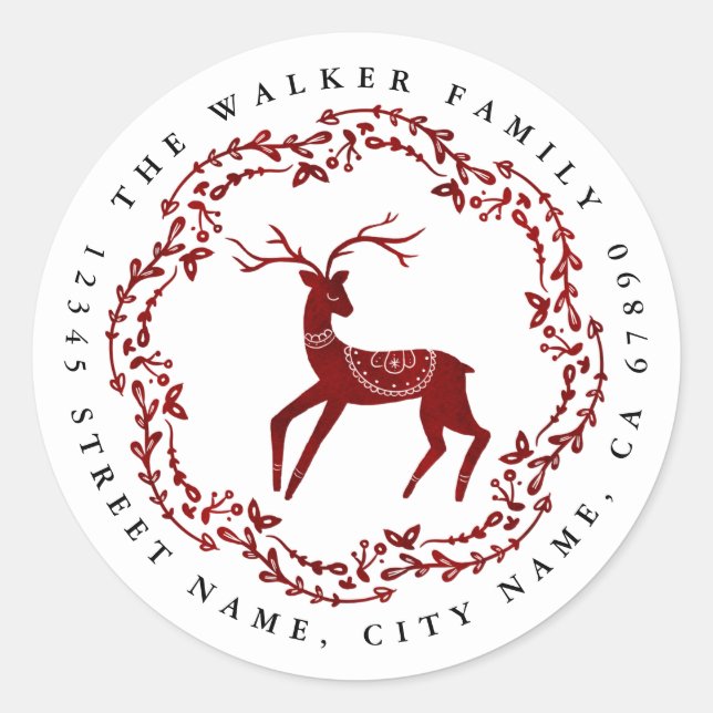 Weihnachtsbaum-Rundkleber Runder Aufkleber (Vorderseite)