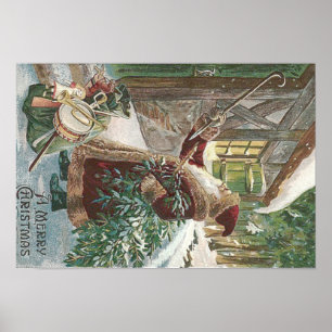 Weihnachtsbaum Sack der Hütte von Spielzeug Poster