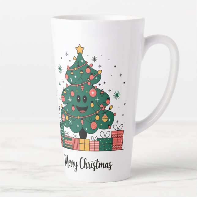 Weihnachtsbaum Saison Grüße Milchtasse (Rechts)