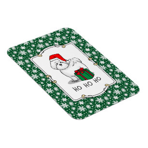 Weihnachtsbaum Santa Bichon Frise Hund Niedlich Magnet