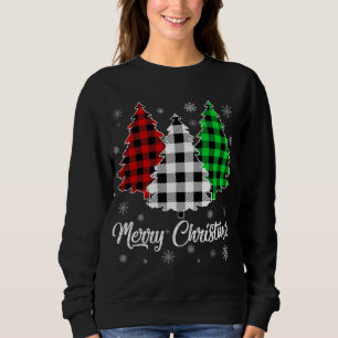 Weihnachtsbaum Santa Buffalo Kariert Print Merry C Sweatshirt