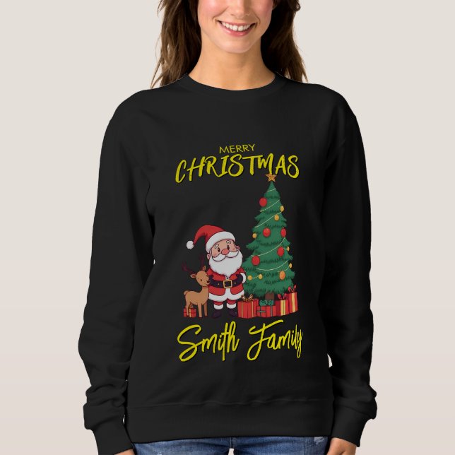 Weihnachtsbaum Santa Clause Sweatshirt (Vorderseite)