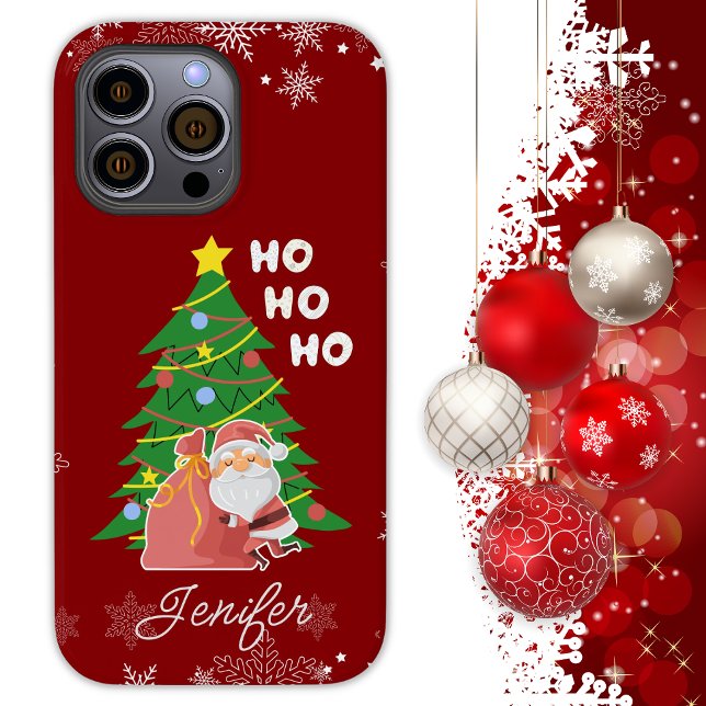 Weihnachtsbaum | Santa | Geschenk anpassbar Case-Mate iPhone Hülle (Von Creator hochgeladen)