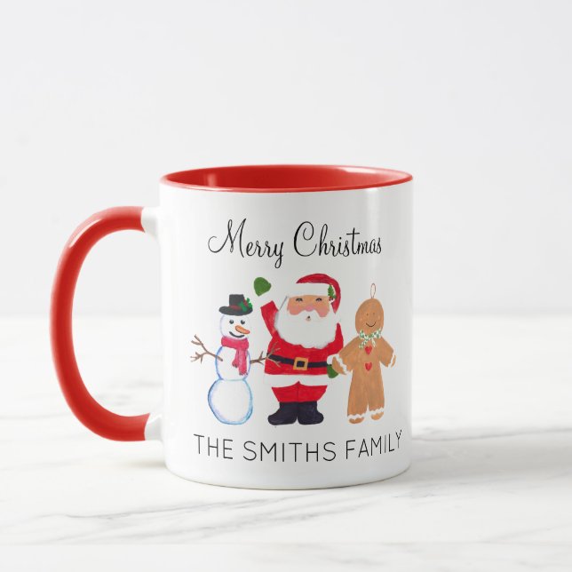 Weihnachtsbaum Santa Gingerbrot Mann Tasse (Links)