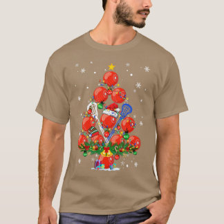 Weihnachtsbaum Santa Pickleball X Mas Lig T-Shirt