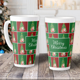 Weihnachtsbaum Santa Rot-Grün anpassbar Milchtasse
