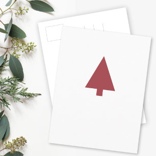 Weihnachtsbaum   Scandi Minimalistisch Simple Burg Postkarte