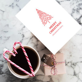 Weihnachtsbaum Scandi Minimalistischer einfacher U Postkarte